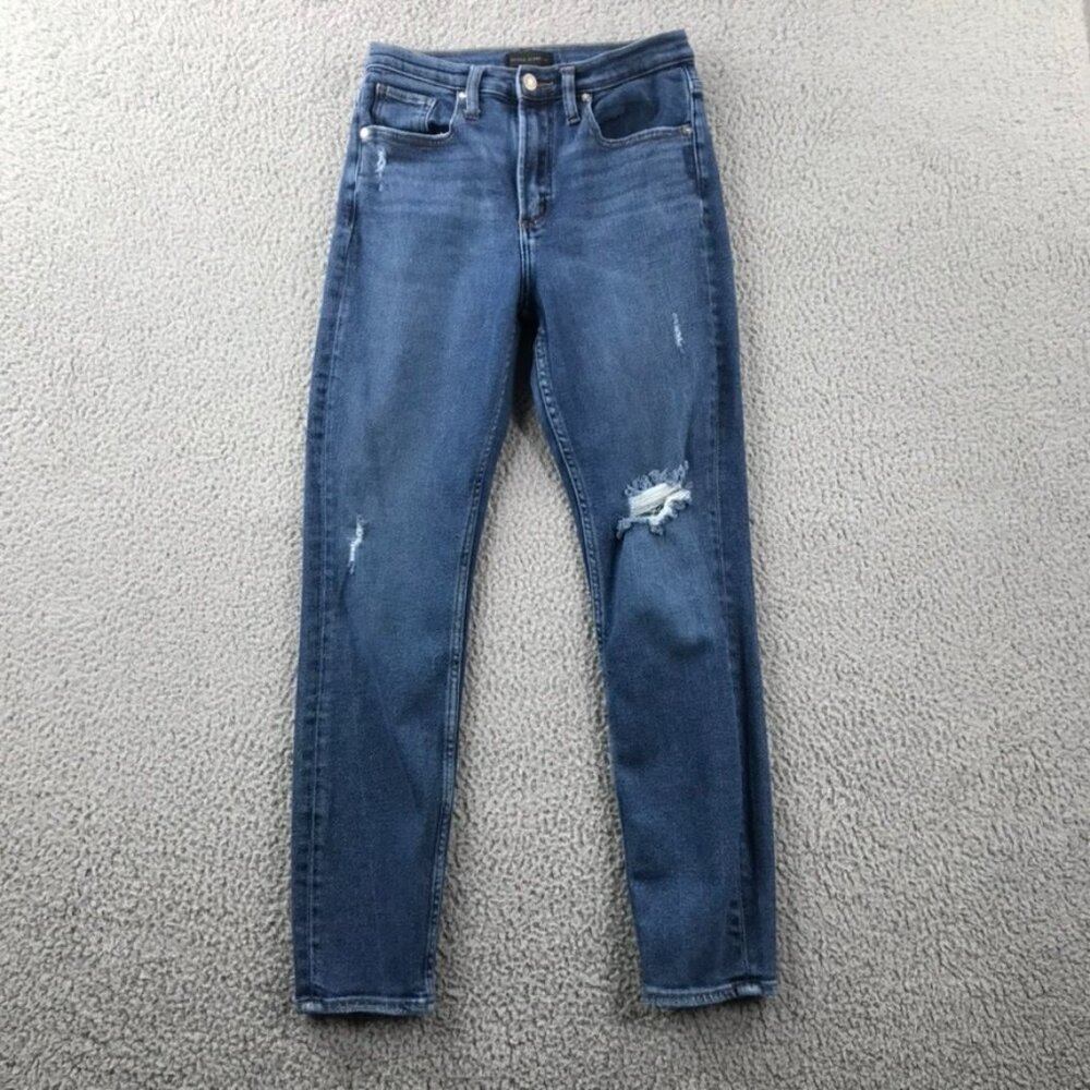 SILVER JEANS Womens Size 26‎ Frisco Distressed Denim High Rise Skinny Jeans